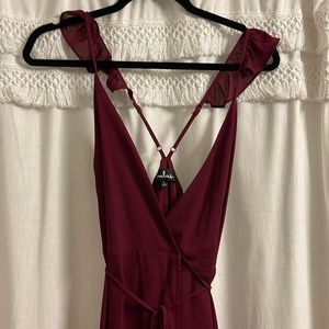 Lulu’s - maroon wrap dress